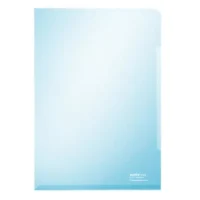 LEITZ Sachet de 100 pochettes-coin A4 en PVC 15/100eme lisse. Coloris bleu