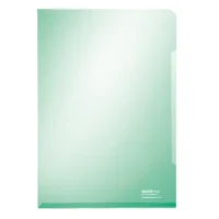 LEITZ Sachet de 100 pochettes-coin A4 en PVC 15/100eme lisse. Coloris vert