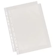 ESSELTE Sachet de 10 pochettes perforées A4 en polypropylène grainé 4.3/100eme. Coloris transparent