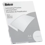 IBICO Basics light Paquet de 100 Pochettes plastification A4, 2 x 75 microns 627308