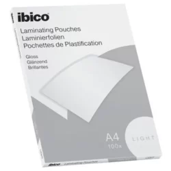 IBICO Basics light Paquet de 100 Pochettes plastification A4, 2 x 75 microns 627308