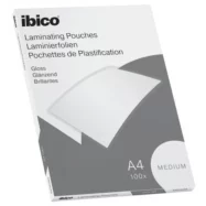 IBICO Basics Medium Paquet de 100 Pochettes plastification A4 2 x 100 microns 627309