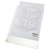 ESSELTE Sachet de 50 pochettes perforées A3 portrait en polypropylène 8.5/100eme grainé