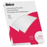 IBICO Paquet de 100 Pochettes plastification A5 2 x 100 microns mates 627322