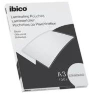 IBICO Basics Standard Paquet de 100 Pochettes plastification A3 2 x 125 microns 627313