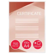 GBC Paquet 100 Pochettes de plastification avec protection anti-UV A3, 2x125 microns, brillantes IB611032