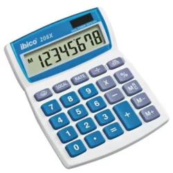 IBICO Blister calculatrice de bureau 208X Écran LCD à 8 chiffres, écran à inclinaison réglable IB410147