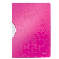 LEITZ Chemise à clip COLORCLIP WOW en polypropylène opaque 5/10eme. Coloris rose