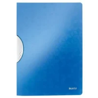 LEITZ Chemise à clip COLORCLIP WOW en polypropylène opaque 5/10eme. Coloris bleu