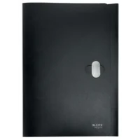 LEITZ Chemise 3 rabats Re:Cycle en polypropylène 100% recyclé et 100% recyclable. Coloris noir