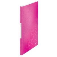 LEITZ Protège document WOW en polypropylène 20 pochettes, 40 vues. Coloris Rose