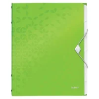 ESSELTE Trieur à rabat Colour Ice 6 compartiments, en polypropylène 6,5/10ème. Coloris Vert