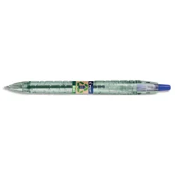 PILOT Bille B2P Ecoball rétractable. Rechargeable. Pointe 1mm. Corps plastique recyclé 86%. Coloris bleu