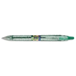 PILOT Bille B2P Ecoball rétractable. Rechargeable. Pointe 1mm. Corps plastique recyclé 86%. Coloris vert