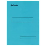 ESSELTE Boite de 100 sous-dossier en carton Kraft, 1 rabat. Format A4. Coloris Bleu