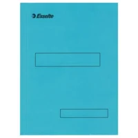 ESSELTE Boite de 100 sous-dossier en carton Kraft, 1 rabat. Format A4. Coloris Bleu