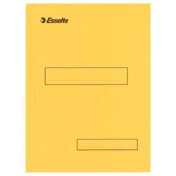 ESSELTE Boite de 100 sous-dossier en carton Kraft, 1 rabat. Format A4. Coloris Jaune