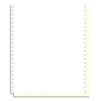 EXACOMPTA Boîte 1000 feuilles listing 70g autocopiantes blanc/jaune 240x11 2plis bande Caroll détachable