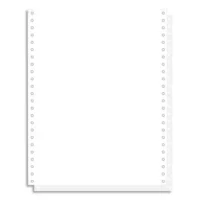 EXACOMPTA Boîte 1000 feuilles listing 80g autocopiantes blanc/jaune 240x12 2plis bande Caroll détachable