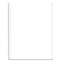 EXACOMPTA Boîte 2000 feuilles listing 80g qualité courrier blanc 240x12 1 pli bande Caroll détachable