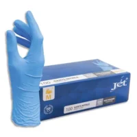 Boîte de 100 gants Nitrile non poudrés NITRILE Taille 8/M. Coloris bleu