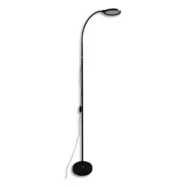 UNILUX Lampadaire led Flexled noir. Hauteur ajustable. Variateur intensité et température sur cordon