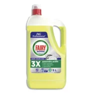 FAIRY Bidon de 5 litres Liquide Vaisselle main, formule professionnelle concentrée. Parfum citron