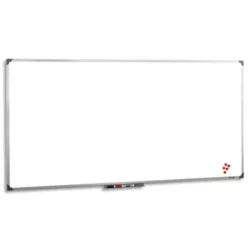 PLANORGA Tableau blanc laqué 90x120 cm OFFICE pour feutre effaçable à sec avec encadrement alu anodisé.
