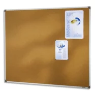 PLANORGA Tableau liège 90x120cm avec cadre aluminium anodisé, fond liège. Suspension dans les deux sens.