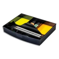 HAN Insert 6 compartiments pour module classement IMPULS. En polystyrène Dim. (lxhxp): 23,7x4x18 cm. Noir