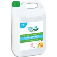 ACTION VERTE Bidon de 5L gel lavant mains, corps, cheveux Ecolabel parfum noix de coco.