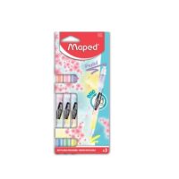 MAPED 3 surligneurs FLUO'PEPS PEN DUO - Coloris pastel