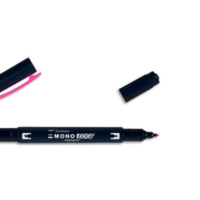 TOMBOW Surligneur MONOEDGE 2 pointes fine/biseautée. Séchage rapide. Coloris rose