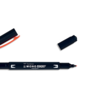 TOMBOW Surligneur MONOEDGE 2 pointes fine/biseautée. Séchage rapide. Coloris corail