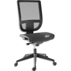 SOKOA Siège TERTIO haut dossier et assise résille, mécanisme synchrone,translation d'assise, nylon noir.