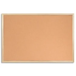 BI-OFFICE Tableau d'Affichage en Liège, double face, cadre en bois de pin. Format 40x30 cm