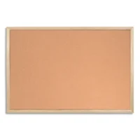 BI-SILQUE Tableau d'Affichage en Liège, double face, cadre en bois de pin. Format 60x40 cm