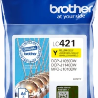 BROTHER Cartouche jet d'encre jaune LC421Y