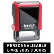 TRODAT PRINTY 4910 - 2 lignes - tampon société personnalisable empreinte 26x9mm