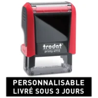 TRODAT PRINTY 4910 - 2 lignes - tampon société personnalisable empreinte 26x9mm