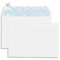 GPV Boîte de 500 enveloppes vélin Blanc 80g C5 162x229mm auto-adhésives