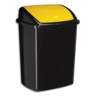 CEP Poubelle à couvercle basculant jaune 50 litres, en polypropylène recyclable L40,5 x H68,5 x P31 cms: 405 x 370 x 685mm (91947 / 2919470051)