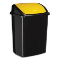 CEP Poubelle à couvercle basculant jaune 50 litres, en polypropylène recyclable L40,5 x H68,5 x P31 cms: 405 x 370 x 685mm (91947 / 2919470051)
