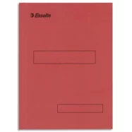 ESSELTE Boîte de 100 sous-dossiers 160g à 2 rabats Rouge Scor, pour dossiers armoire et tiroir
