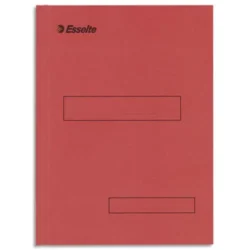 ESSELTE Boîte de 100 sous-dossiers 160g à 2 rabats Rouge Scor, pour dossiers armoire et tiroir