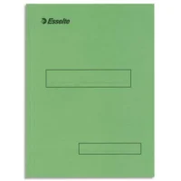 ESSELTE Boîte de 100 sous-dossiers 160g à 2 rabats Vert Scor, pour dossiers armoire et tiroir