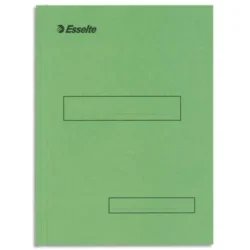 ESSELTE Boîte de 100 sous-dossiers 160g à 2 rabats Vert Scor, pour dossiers armoire et tiroir