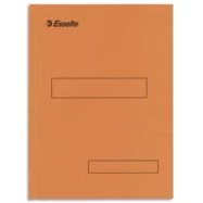 ESSELTE Boîte de 100 sous-dossiers 160g à 2 rabats Orange Scor, pour dossiers armoire et tiroir