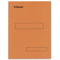 ESSELTE Boîte de 100 sous-dossiers 160g à 2 rabats Orange Scor, pour dossiers armoire et tiroir