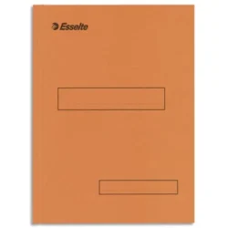 ESSELTE Boîte de 100 sous-dossiers 160g à 2 rabats Orange Scor, pour dossiers armoire et tiroir